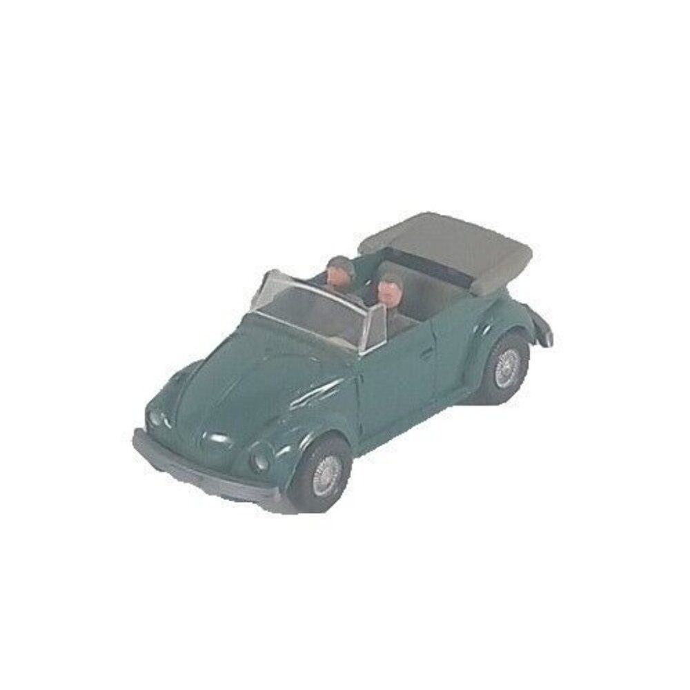 Wiking VW Volkswagon 1300 Beetle Convertable 1:87 Green Made In Germany